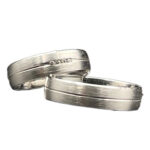 Trauringe 585 Weißgold 0,04 ct K567