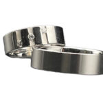 Trauringe 585 Weißgold 0,09 ct K713