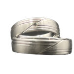 Trauringe 585 Weißgold 0,04 ct K535