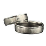 Trauringe 585 Weißgold 0,04 ct K71/72