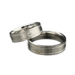 Trauringe 585 Weißgold 0,03 ct K584