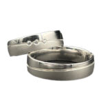 Trauringe 585 Weißgold 0,06 ct K739