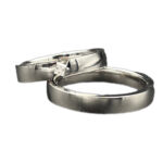 Trauringe Princess 585 Weißgold 0,06 ct K140