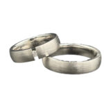 Trauringe 585 Weißgold 0,05 ct K132/133