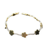 Blumen Armband 585 Gold 18,5 cm A9
