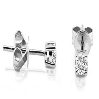 Diamanten Ohrstecker 0,30 ct 585 Weißgold B01-W30