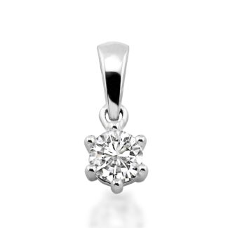 Diamanten Anhänger 0,20 ct 585 Weißgold C02-W20