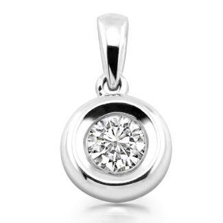 Diamanten Anhänger 0,30 ct 585 Weißgold C03-W30