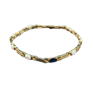 Opalit Armband 585 Gold 20 cm A174