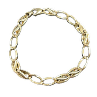 Gliederarmband 585 Gold 19 cm A176