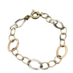 Gliederarmband 585 Gold 19 cm A190