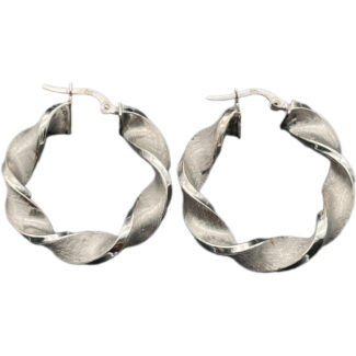 Creolen 585 Weißgold O44