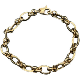 Erbsenarmband 585 Gold 20 cm A218