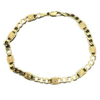 Stegpanzer Armband 585 Gold 21 cm A232