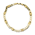 Stegpanzer Armband 585 Gold 22 cm A230