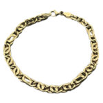 Tigerauge Armband 585 Gold 23 cm A235