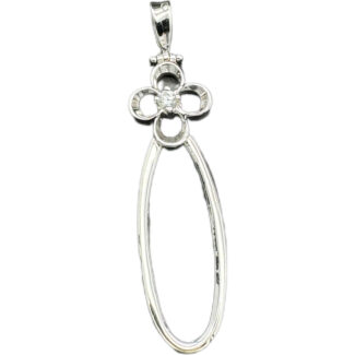 Kreuz Anhänger 585 Weißgold BJAN727