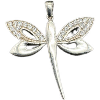 Libelle Anhänger 585 Weißgold BJAN713