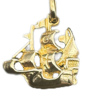 Piratenschiff Anhänger 585 Gold BJAN746