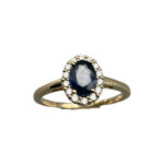 Saphir Verlobungsring 585 Gold Diamant SAR3
