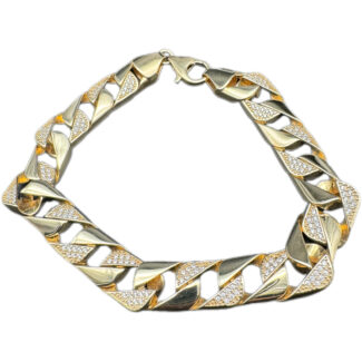 Panzerarmband 585 Gold 21 cm AM5