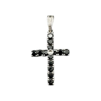 Kreuz Anhänger 585 Weißgold AH42