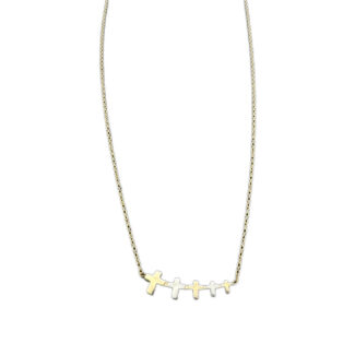 Kreuz Halskette 585 Gold 42 cm HK292