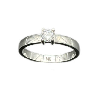 Verlobungsring 585 Weißgold R357