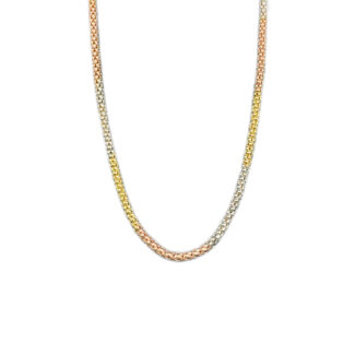 Himbeerkette 585 Gold 45 cm HK320