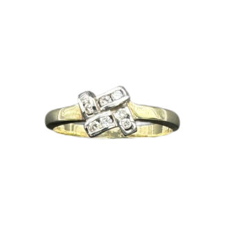 Verlobungsring 585 Gold 0,16 ct DR51