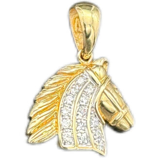 Pferd Anhänger 585 Gold AH52