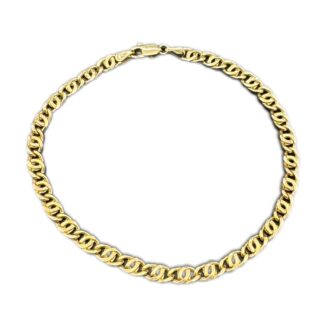 Tigerauge Armband 585 Gold 21 cm AM41