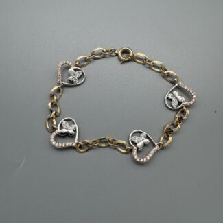 Herzarmband 585 Gold 19 cm AM50