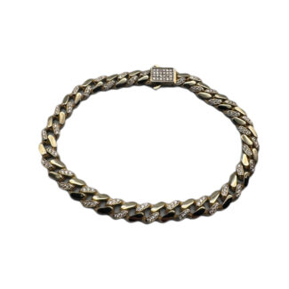 Panzerarmband ICE OUT 585 Gold 21 cm AM48