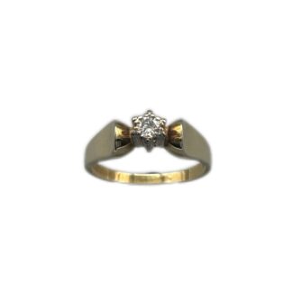 Verlobungsring 585 Gold 0,14 ct DR119