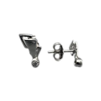 Ohrstecker 585 Weißgold O210