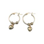 Herz Creolen 585 Gold O228