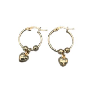 Herz Creolen 585 Gold O228